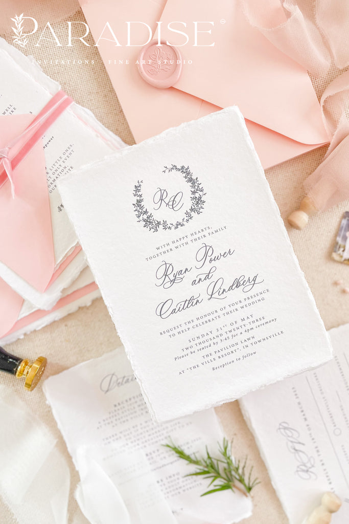 Hilaire Handmade Paper Wedding Invitation Sets