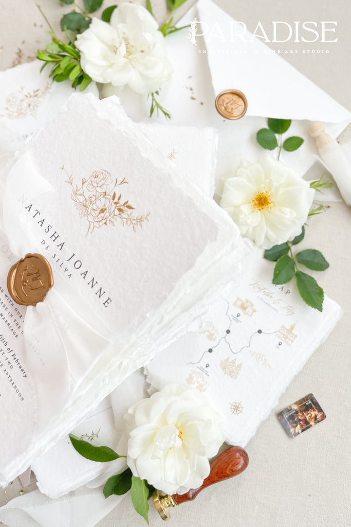 Allison Handmade Paper Wedding Invitation Sets