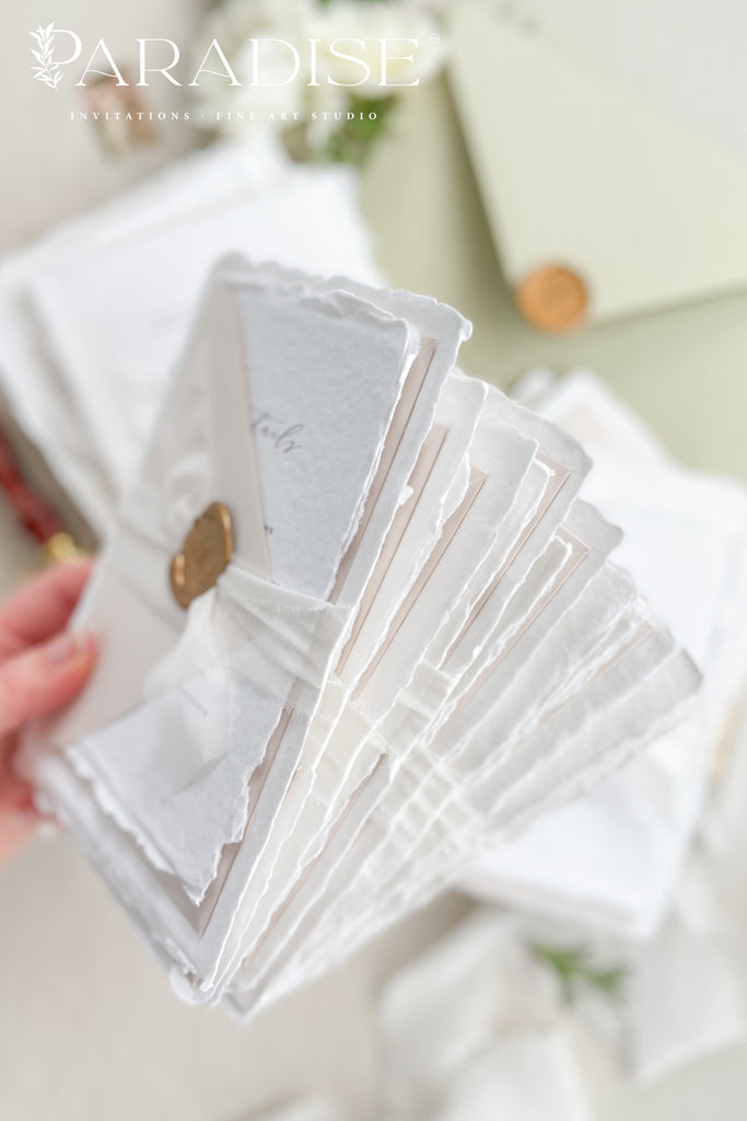 Clarisse Handmade Paper Wedding Invitation Sets