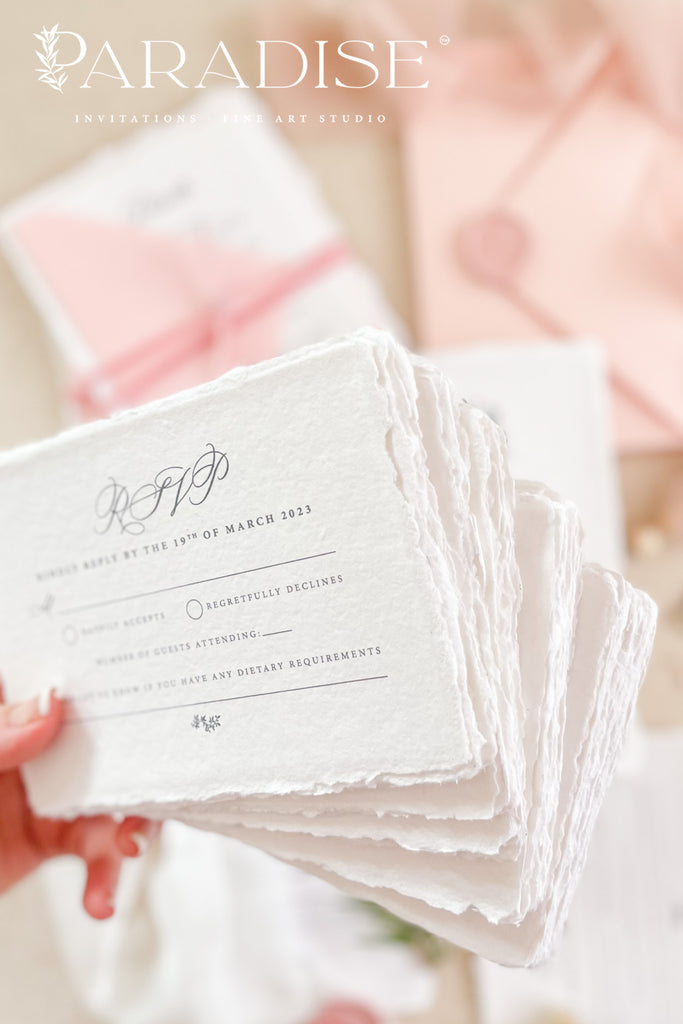 Hilaire Handmade Paper Wedding Invitation Sets