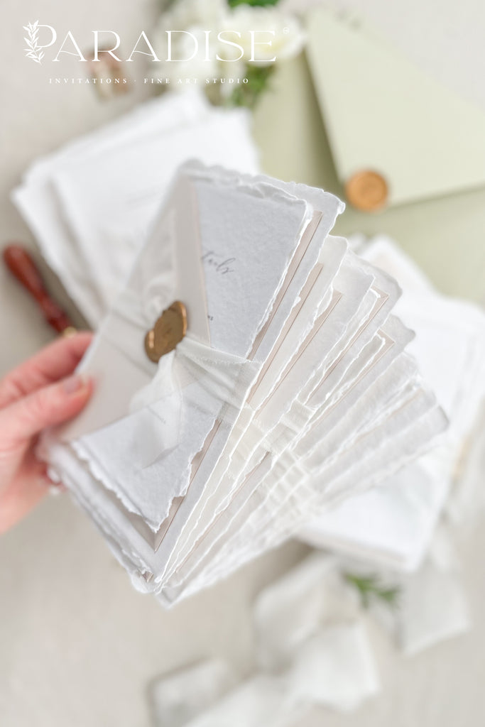 Clarisse Handmade Paper Wedding Invitation Sets