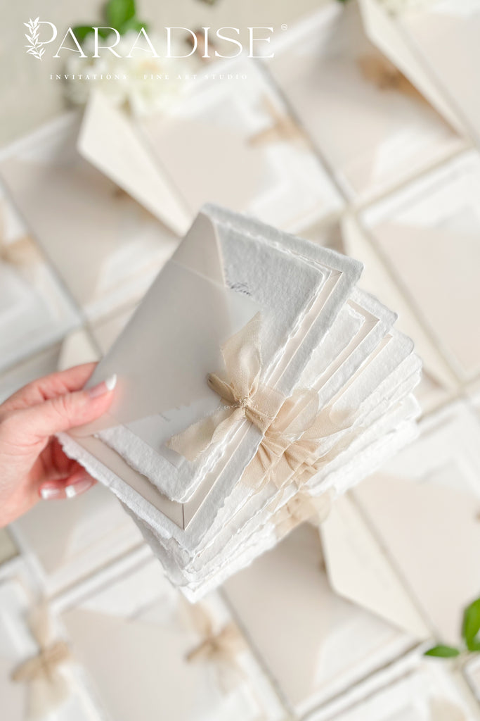 Rowan Handmade Paper Wedding Invitation Sets