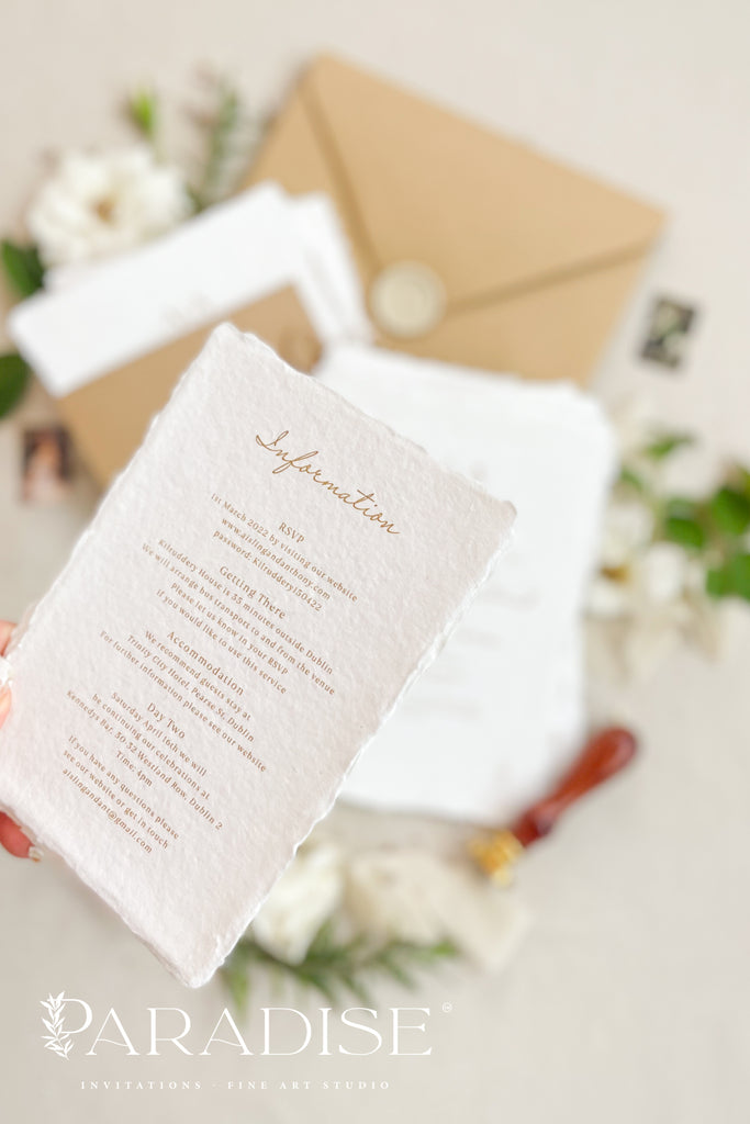 Celesse Handmade Paper Wedding Invitation Sets