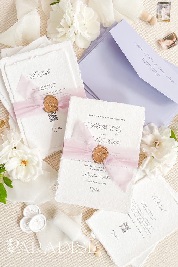 Camilla Handmade Paper Wedding Invitation Sets