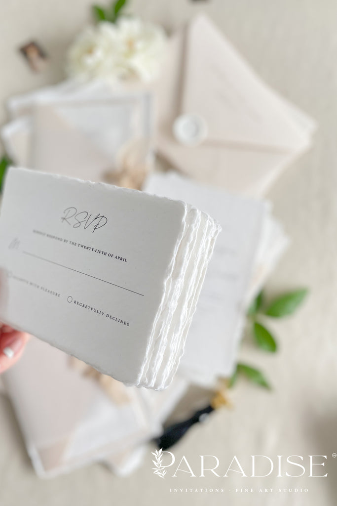 Rowan Handmade Paper Wedding Invitation Sets