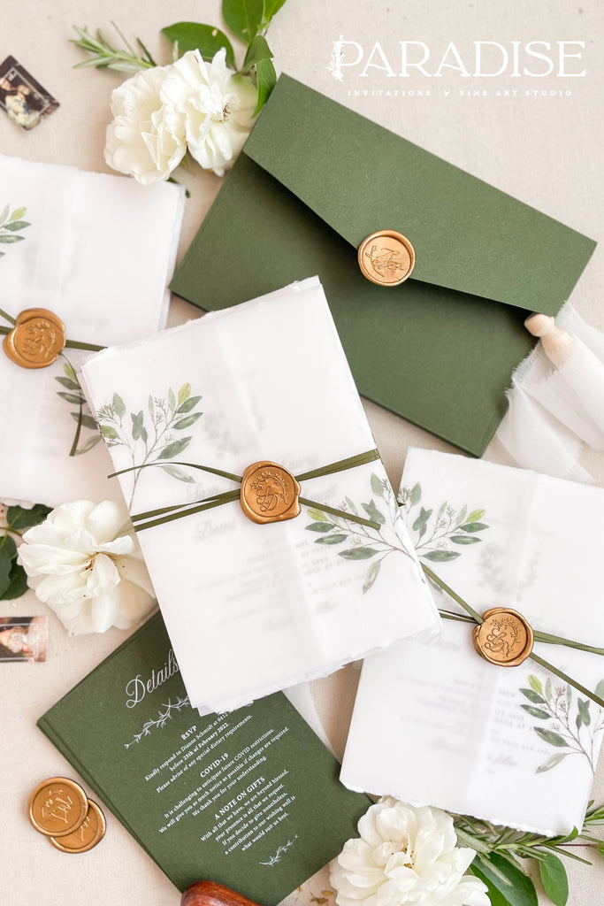 Kaylee Handmade Paper Wedding Invitation Sets
