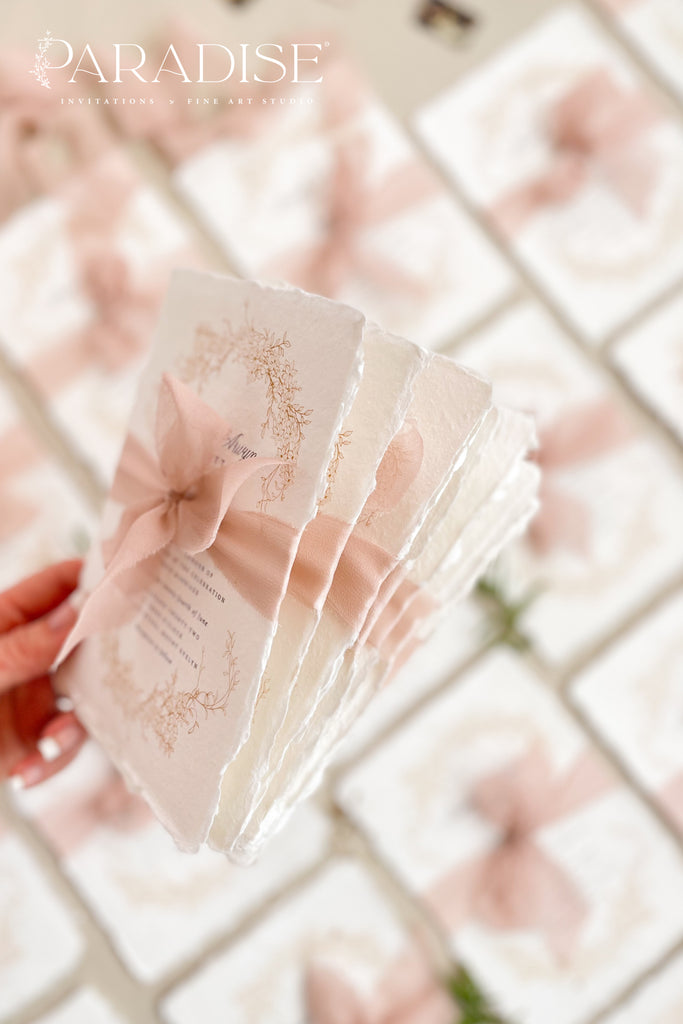 Samara Handmade Paper Wedding Invitation Sets