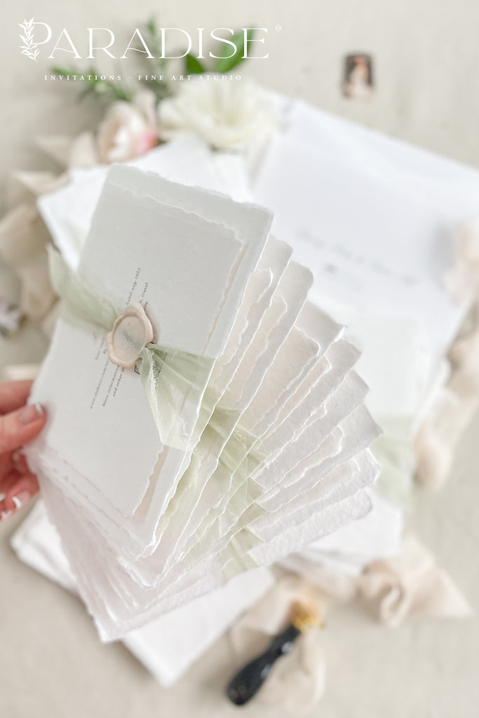 Suzanne Handmade Paper Wedding Invitation Sets