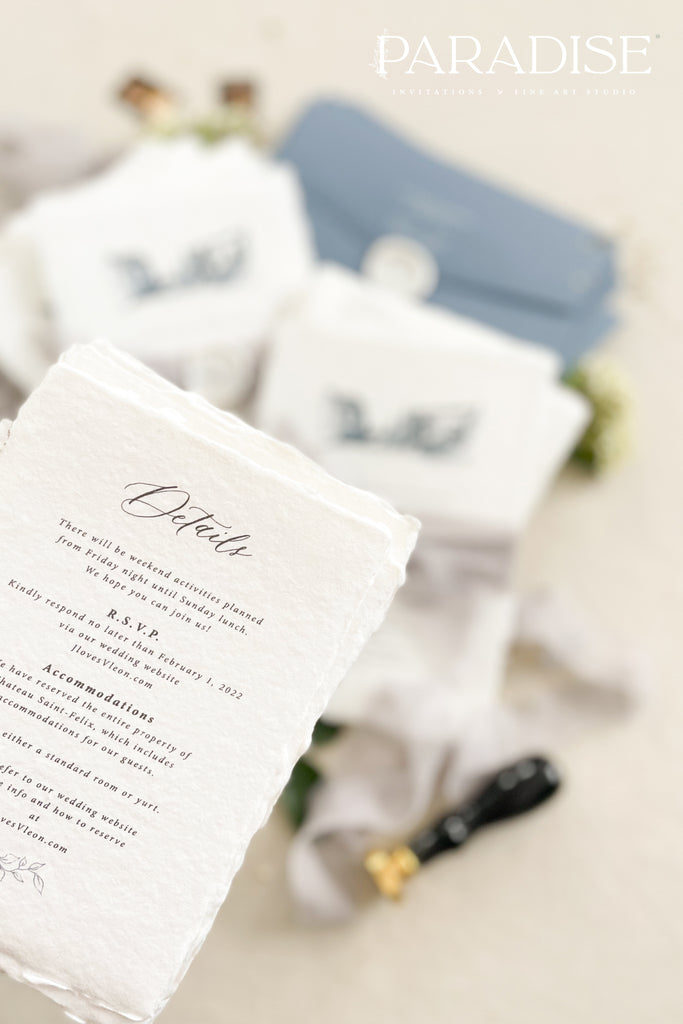 Georgia Handmade Paper Wedding Invitation Sets