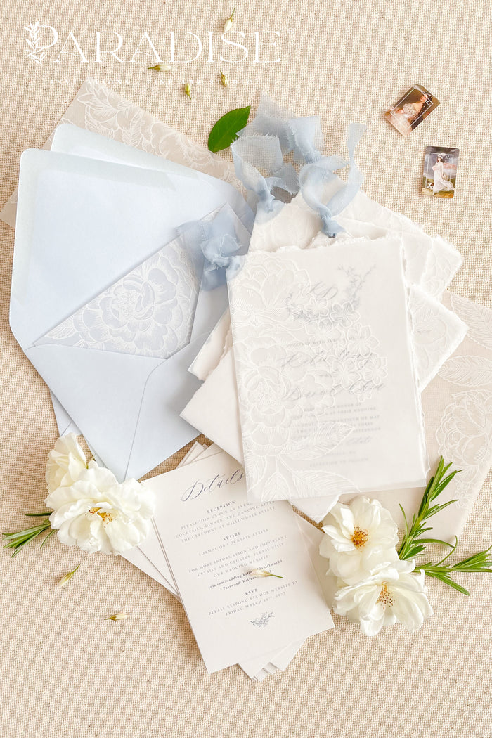 Floriane Handmade Paper Wedding Invitation Sets
