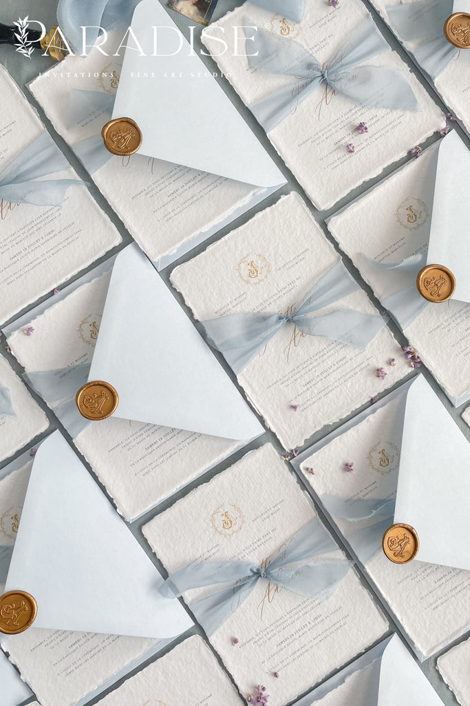 Delanie Handmade Paper Wedding Invitation Sets