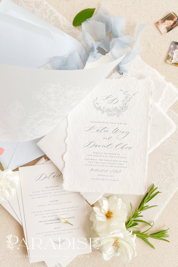 Floriane Handmade Paper Wedding Invitation Sets
