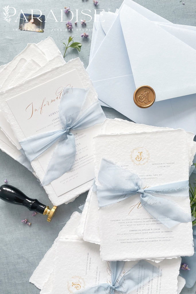Delanie Handmade Paper Wedding Invitation Sets