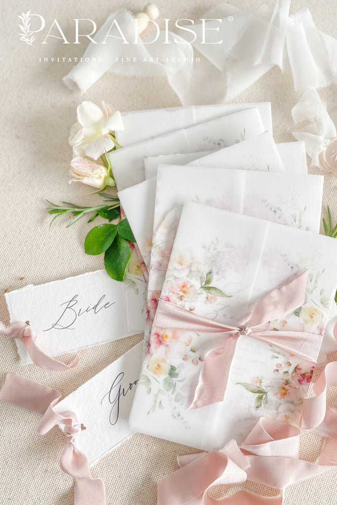 Clairese Handmade Paper Wedding Invitation Sets