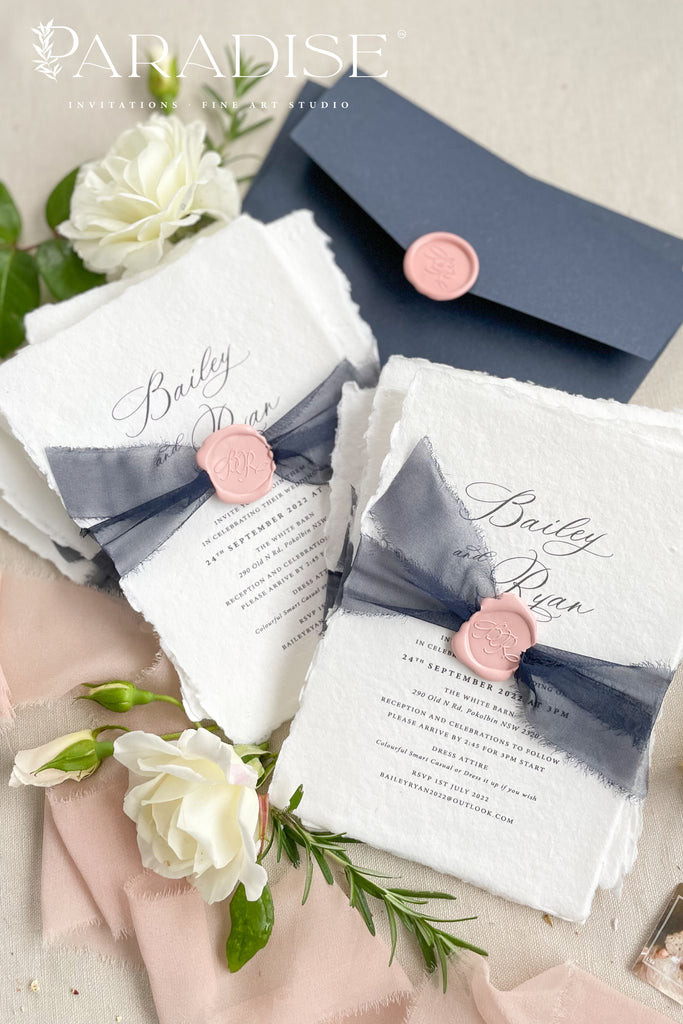 Clothilde Handmade Paper Wedding Invitation Sets