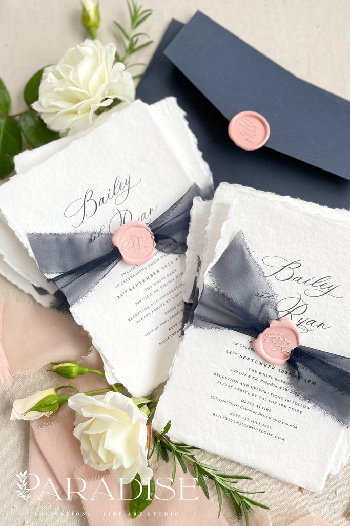 Clothilde Handmade Paper Wedding Invitation Sets