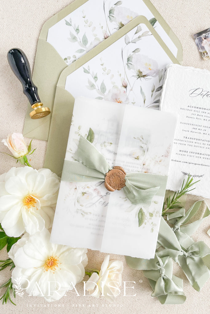 Diahann Handmade Paper Wedding Invitation Sets