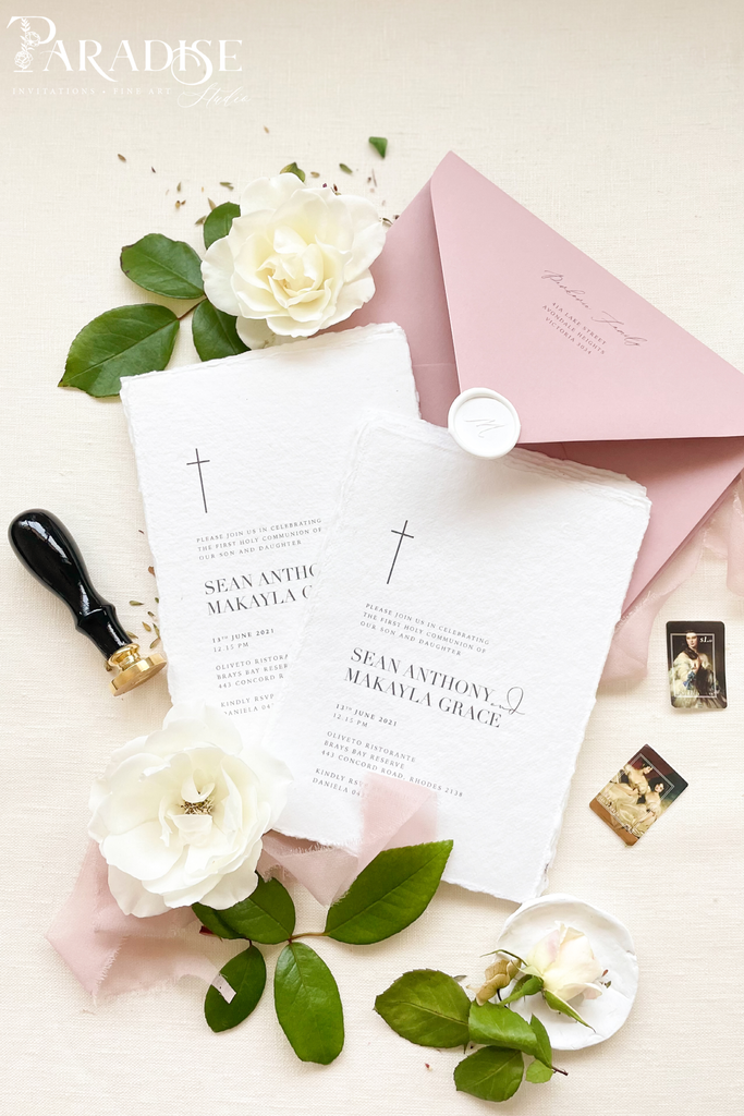 Vivi Handmade Paper Christian Invitations