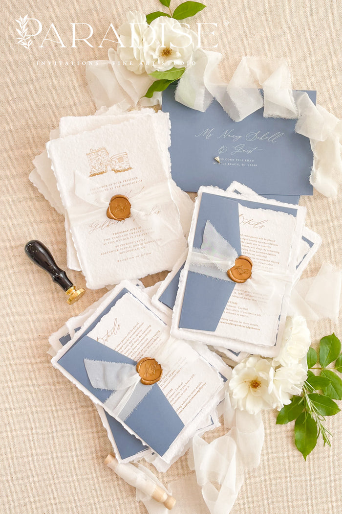 Aiglentine Handmade Paper Wedding Invitation Sets