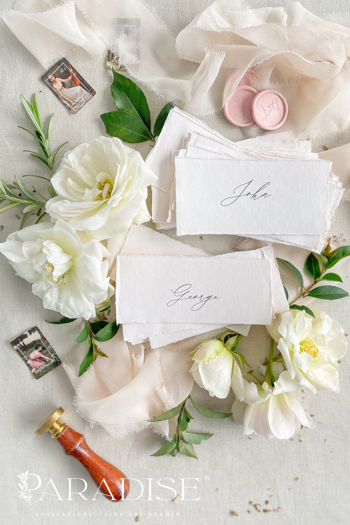 Evelyn Handmade Paper Place Cards