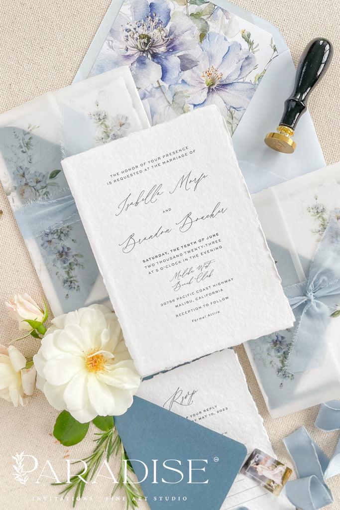 Diamanta Handmade Paper Wedding Invitation Sets
