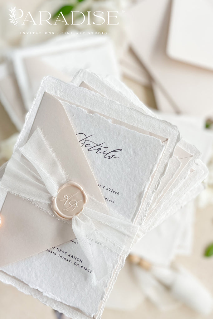 Carol Handmade Paper Wedding Invitation Sets