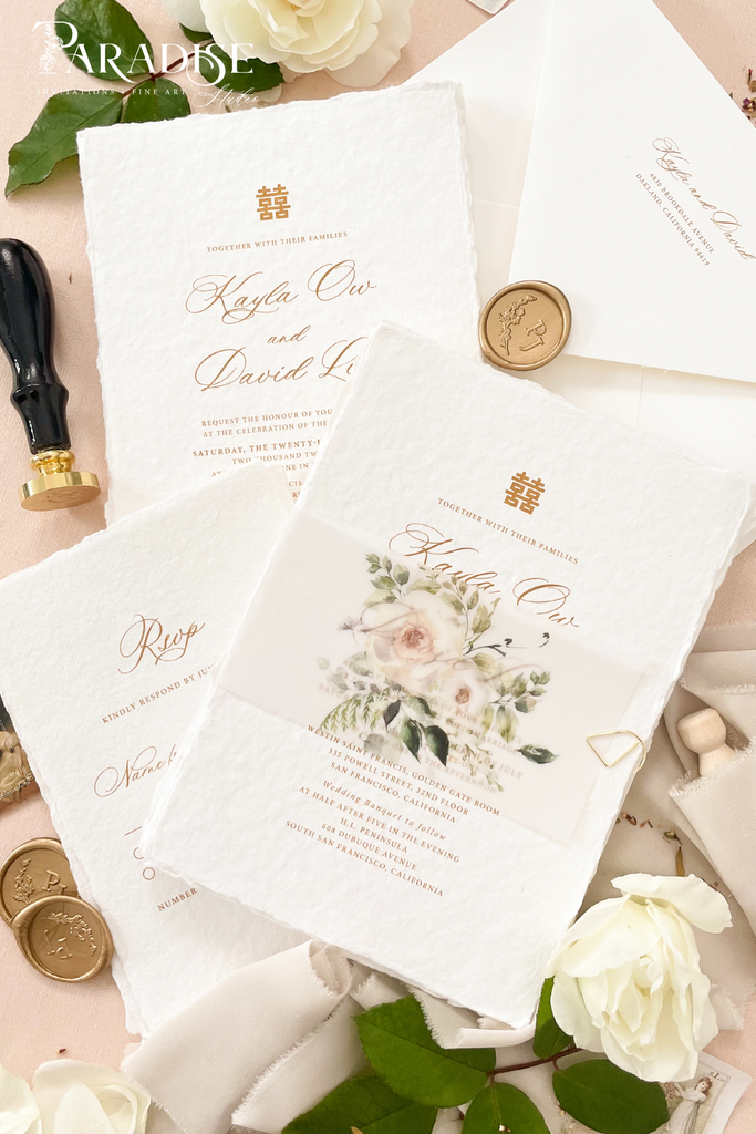Preciosa Handmade Paper Wedding Invitation Sets