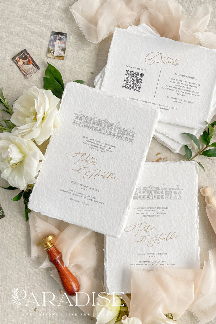Diahna Handmade Paper Wedding Invitation Sets