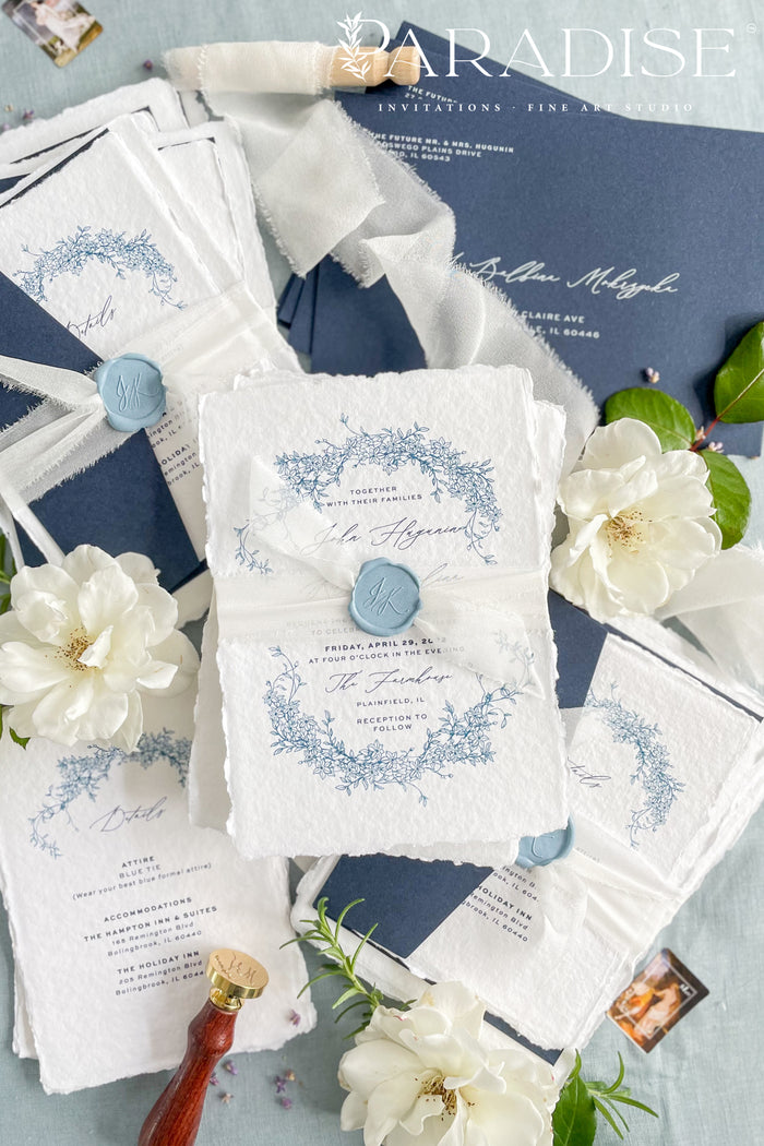 Alize Handmade Paper Wedding Invitation Sets