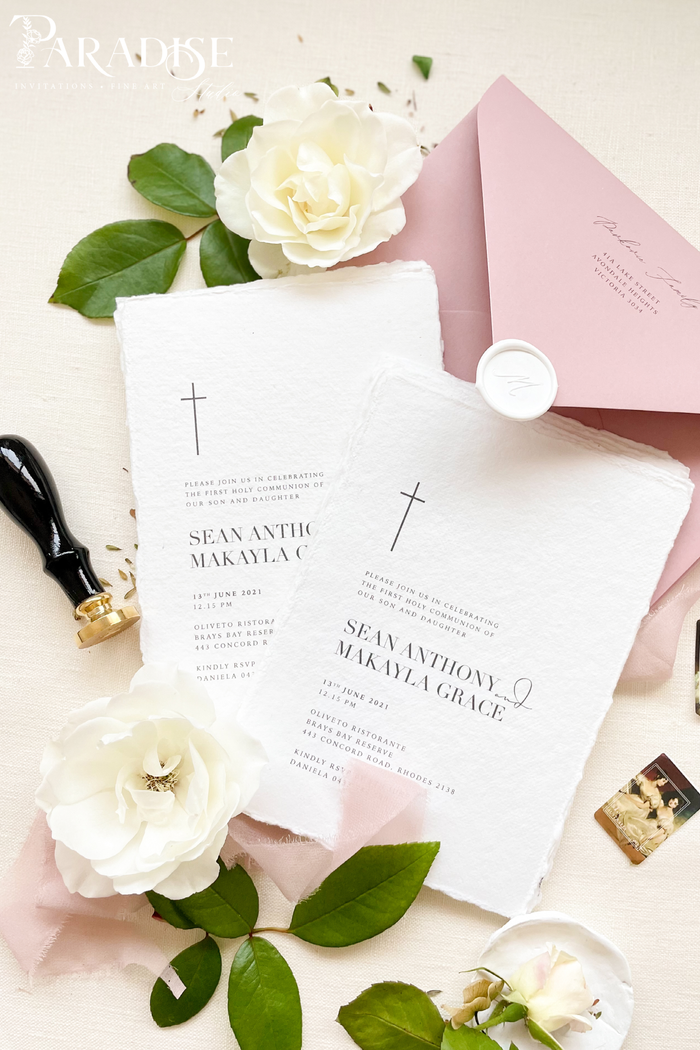 Vivi Handmade Paper Christian Invitations