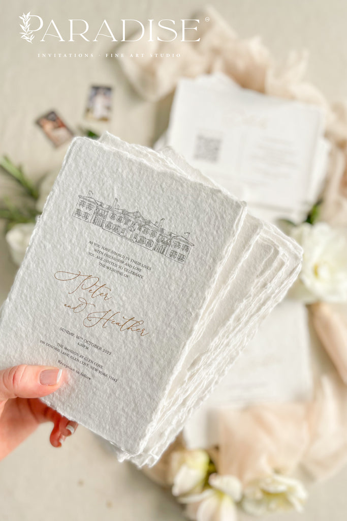 Diahna Handmade Paper Wedding Invitation Sets