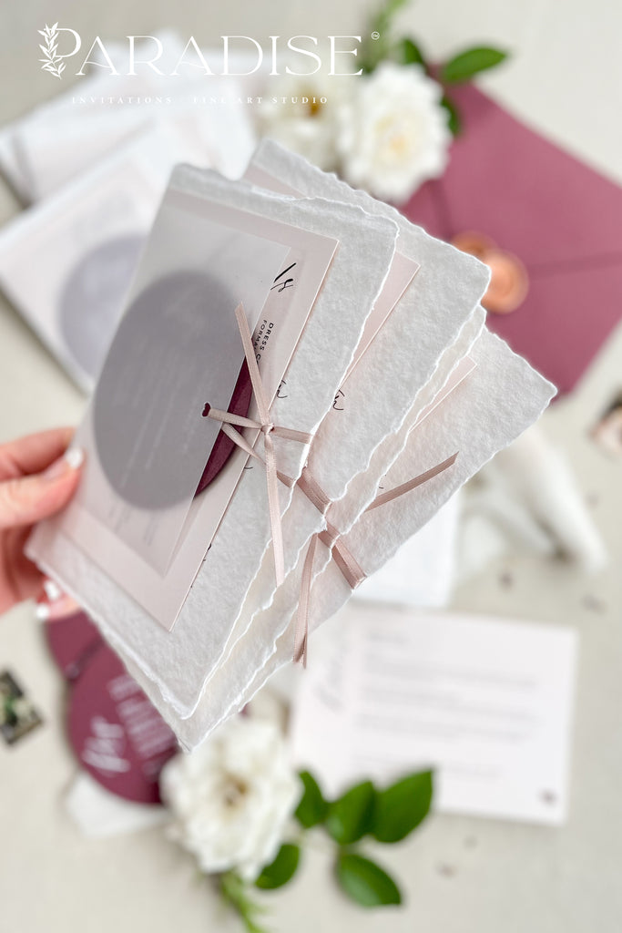 Damiana Handmade Paper Wedding Invitation Sets