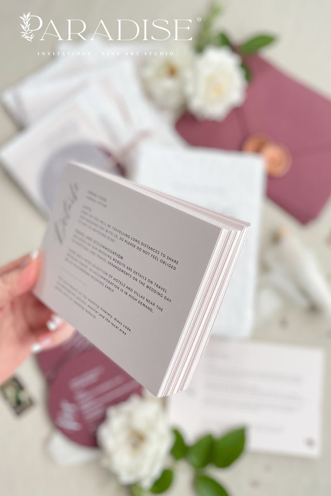 Damiana Handmade Paper Wedding Invitation Sets