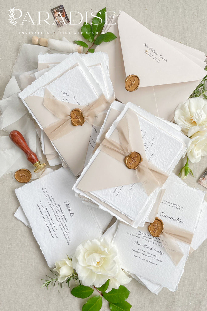 Charley Handmade Paper Wedding Invitation Sets