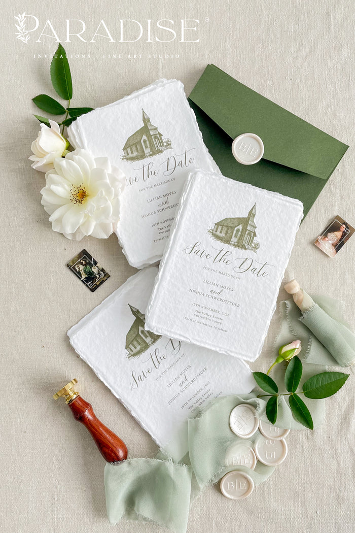 Rae Handmade Paper Save the Date Cards