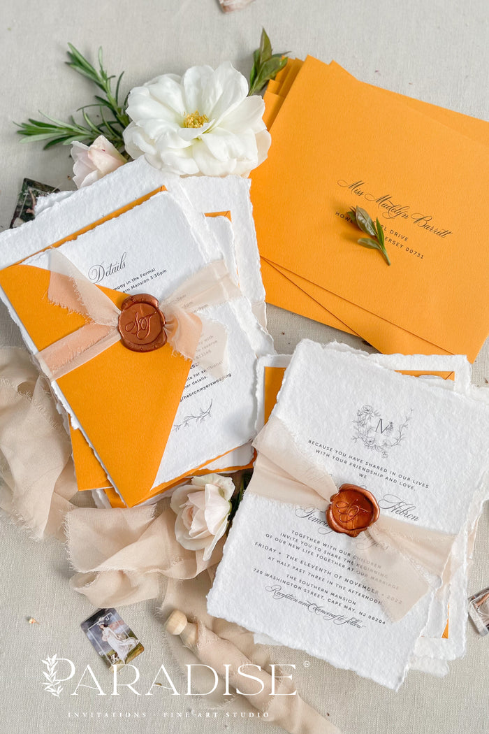 Diane Handmade Paper Wedding Invitation Sets