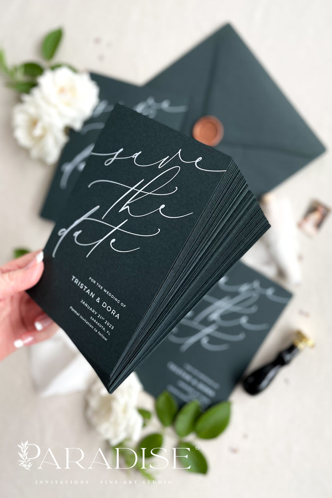 Adela Black and White Save the Date Cards