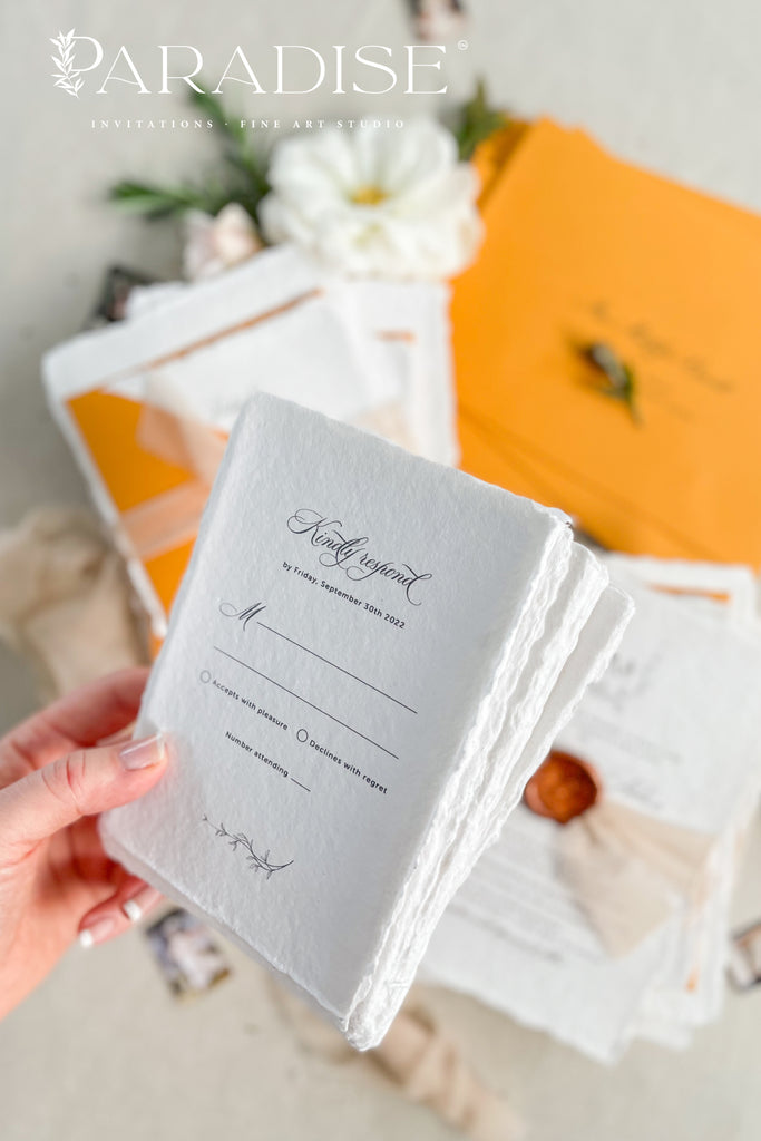 Diane Handmade Paper Wedding Invitation Sets