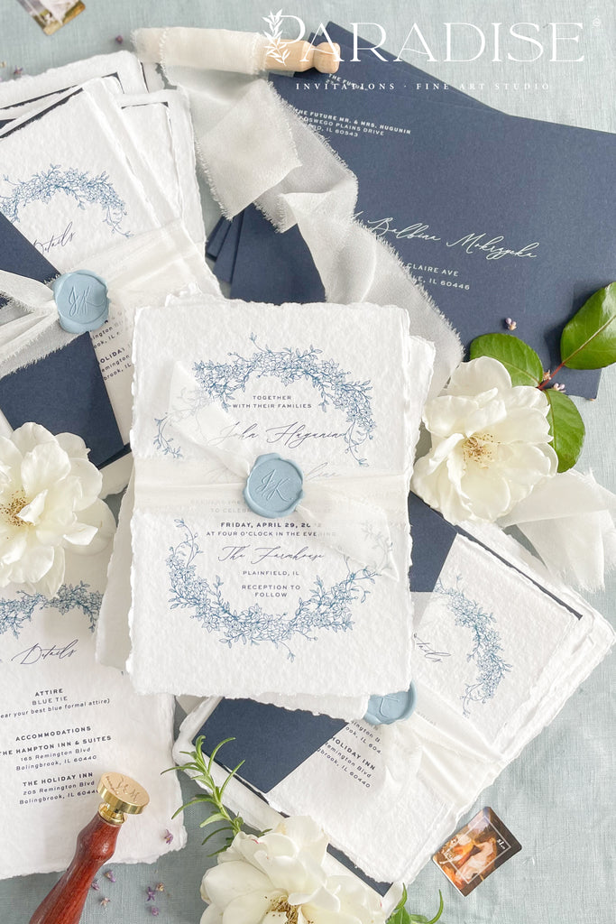 Alize Handmade Paper Wedding Invitation Sets