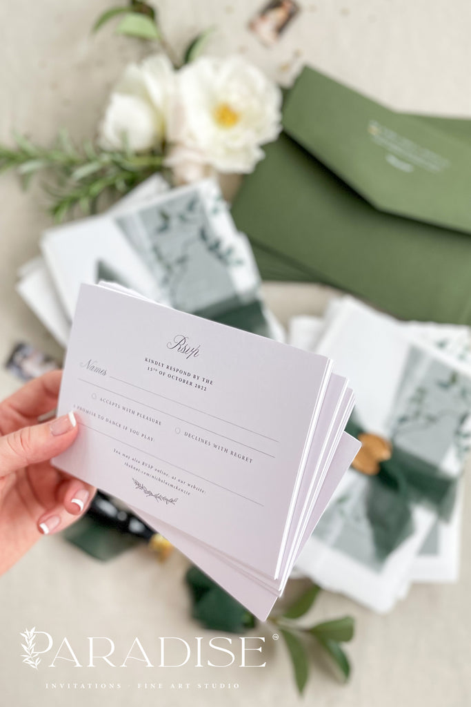 Amory Handmade Paper Wedding Invitation Sets