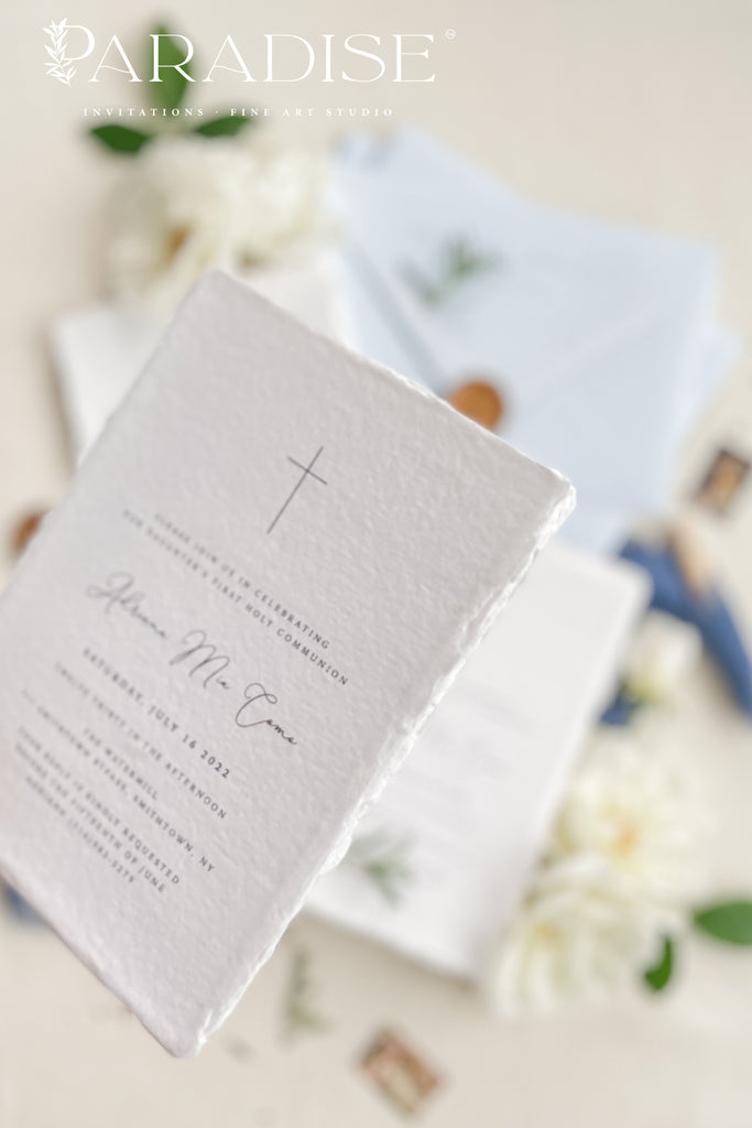 Genevieve Handmade Paper Christian Invitations