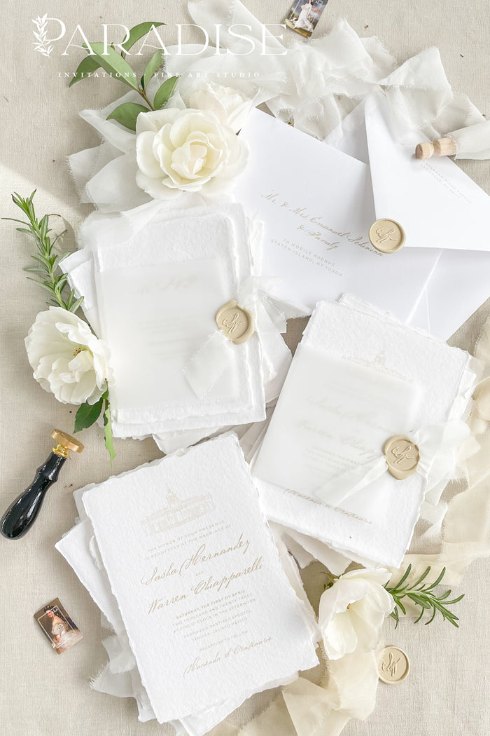 Amya Handmade Paper Wedding Invitation Sets