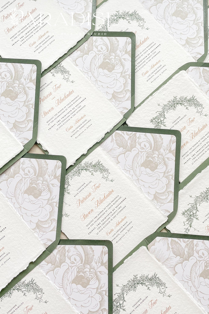 Antonine Handmade Paper Wedding Invitation Sets