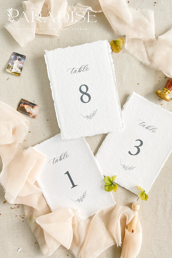 Fey Handmade Paper Table Numbers