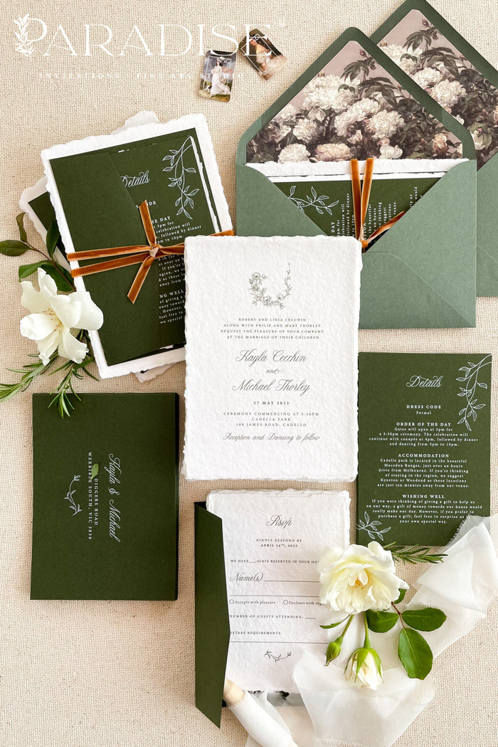 Arlette Handmade Paper Wedding Invitation Sets