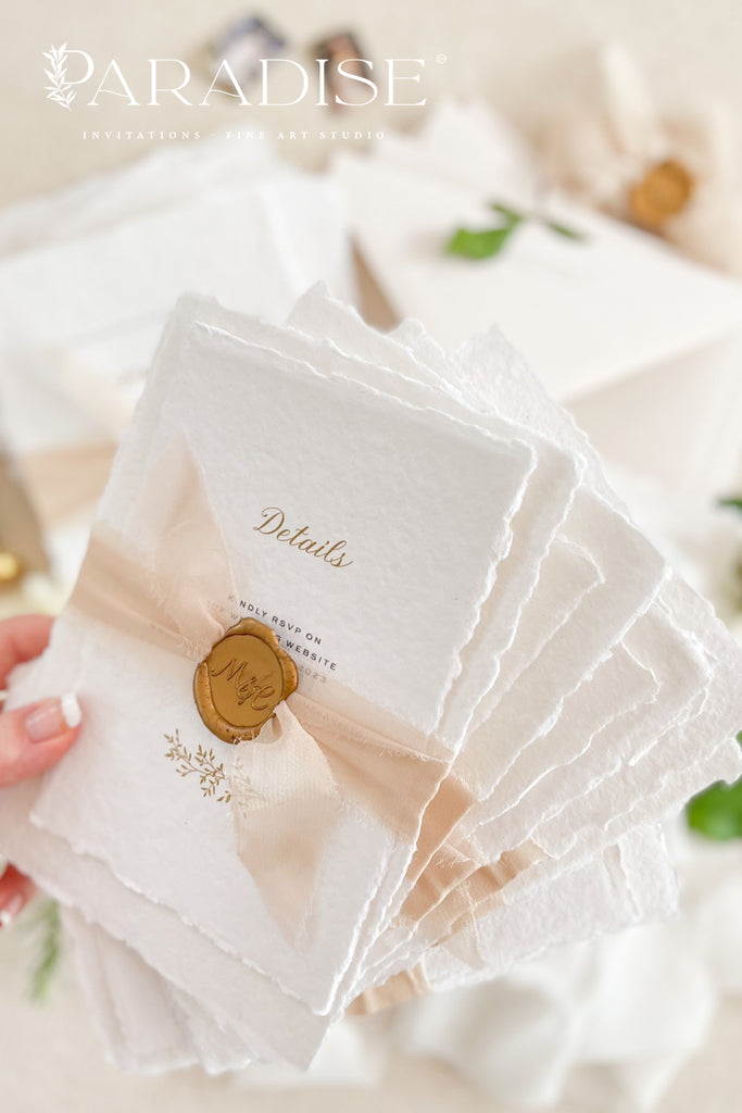 Jaquelin Handmade Paper Wedding Invitation Sets