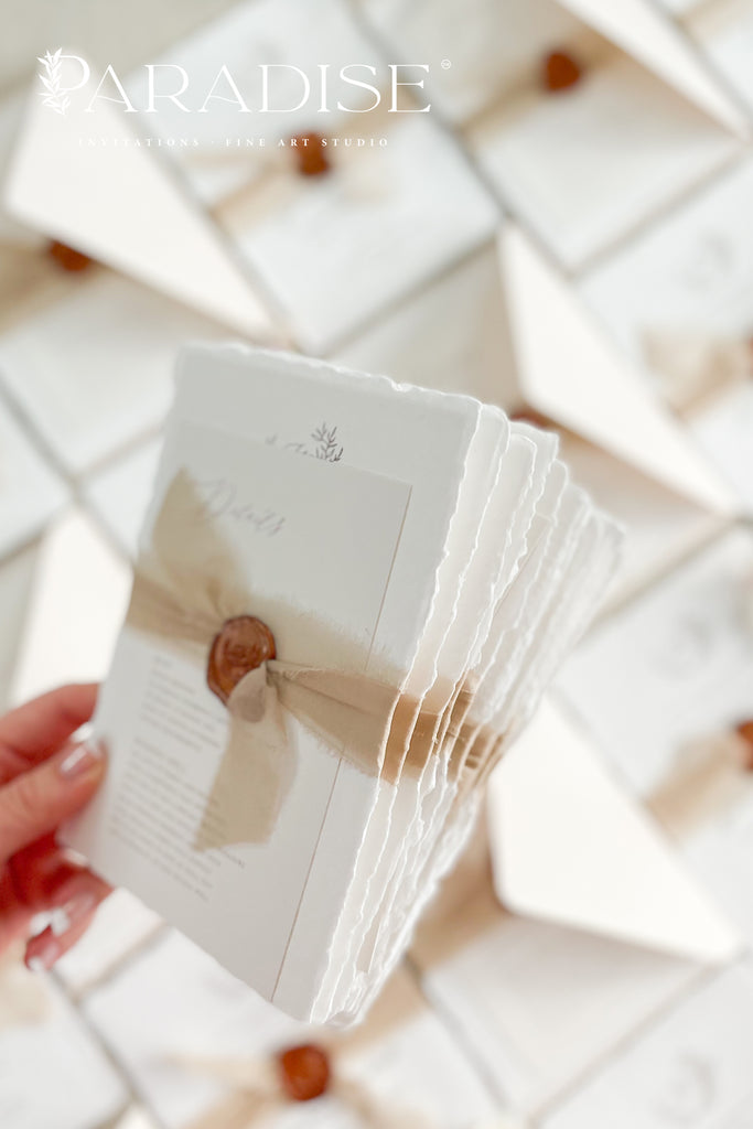 Elaine Handmade Paper Wedding Invitation Sets
