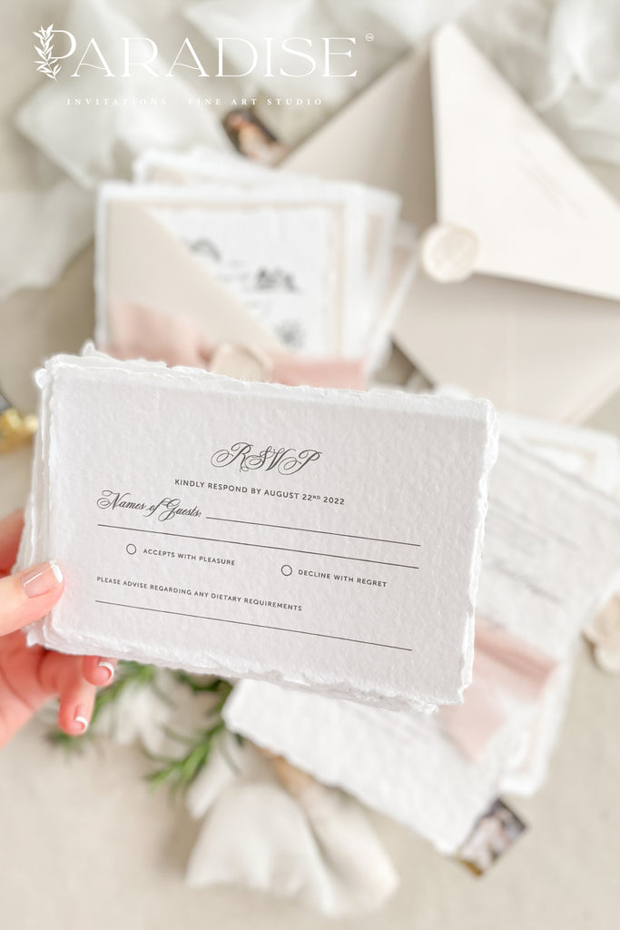 Armandine Handmade Paper Wedding Invitation Sets