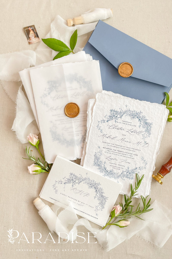 Elisamarie Handmade Paper Wedding Invitation Sets