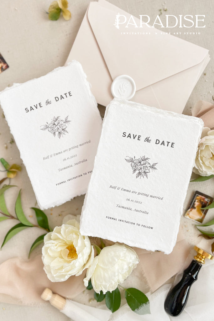 Lola Handmade Paper Save the Date Cards